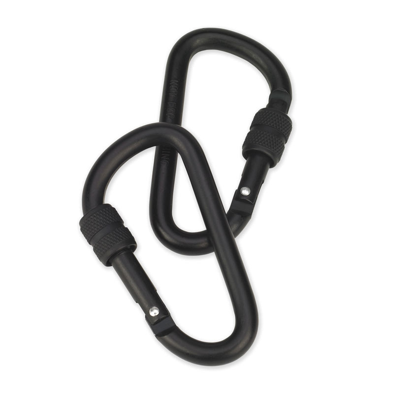 Camcon PF23010 Small Non-Locking Carabiners Black 2.25" 23010 Set Of 2 Camping 